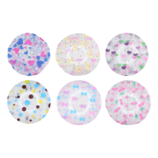 小資族時尚防水浴帽, 顏色隨機, 6個