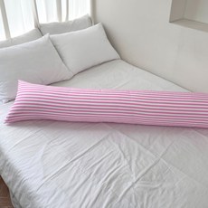 호옴 순면100 임산부 일자 고밀도 원단 전신 바디필로우 솜포함, 핑크