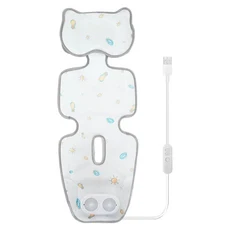 嬰幼兒風扇涼墊雙風扇, 灰色, 1個