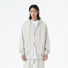 Naven 男女通用 寬鬆版型 刷毛 連帽拉鍊外套 N19HZ