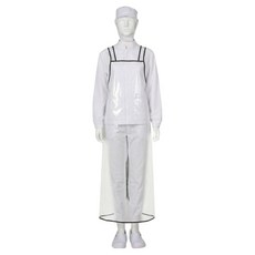 WELLPRON 聚氨酯防水圍裙 黑色滾邊 大, 透明, 2個