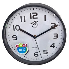 Time Best 典雅超靜音掛鐘 WTB-102 10吋 1個, 黑色