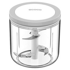 ECoco 可收納大拉環食物調理器-經典灰 1000ml 420不鏽鋼, 大號(120 x 130mm), 1個