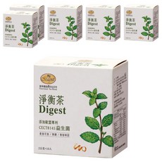 Magnet 曼寧 淨衡茶6盒 添加益生菌 無咖啡因 草本配方 幫助消化 調整體質, 2g, 10包, 6盒