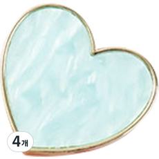 Davitt 美甲水晶戒指調色盤 愛心, 4個, 5號 藍色