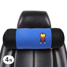漫威英雄圓形車用頸枕, 鋼鐵人藍色, 4個