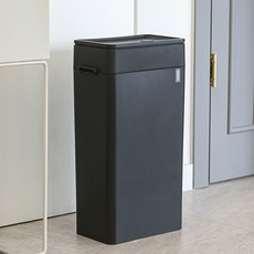 프랑코홈 모노 스탠드 휴지통 20L + 봉투 50매, 블랙