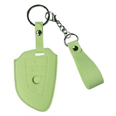 오시에나 자동차 가죽 스마트 차키케이스 스프링 키홀더, 라임, BMW-F타입