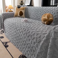 Allode 風車圖案柔軟沙發套, 1個, 05 深灰色