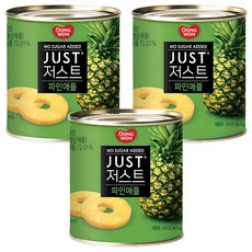 동원 저스트 노슈가 파인애플 통조림, 425g, 3개