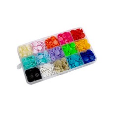 T型四合扣 600入 12mm + 收納盒, 混色, 1套