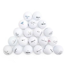 유명브랜드 혼합 AA급 로스트볼, 흰색, 1개입, 20개