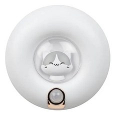 INTOPIC 廣鼎 微笑灰喵感應小夜燈 磁鐵吸附 循環充電 自動感應熄燈 兩檔亮度 30秒熄燈, GW-SL-002