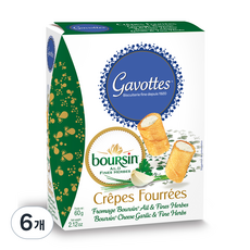 Gabette Mini Crepes Brusin 芝士蒜松香草小吃, 60g, 6個