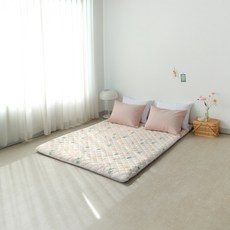 아망떼 알파카 알러지케어 퀼팅 요커버, 핑크베이지