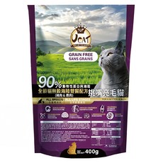 UCAT 全齡貓無穀海陸雙響配方 挑嘴亮毛貓乾飼料, 雞肉&鹿肉, 400g, 1包