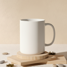 리빙메이트 트라이탄컵 손잡이형 410ml, 아이보리, 1개