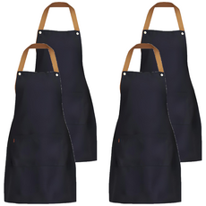 CofV 可調節長度多用途生活防水圍裙, 黑色, 4件