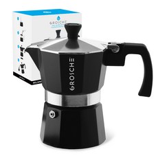grosche 米蘭摩卡壺 3杯份, 黑色, 1個