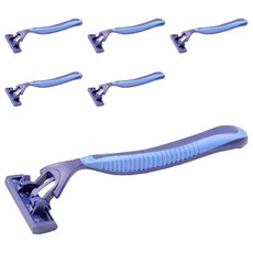 Blue Market 3 層一次性剃須刀藍色, 6個, 1入