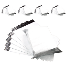 NEXTPAGE 台灣榮工 爆單袋 破壞袋 快遞袋 出貨 物流 自黏袋寄件袋 白色 + 灰色 100個, 40號(28 x 35cm), 5包