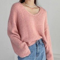 Tteugaejin 女款 Trude V領針織衫