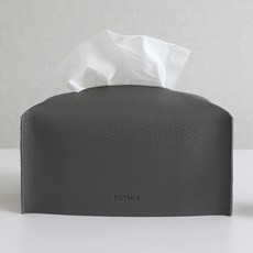 소이믹스 스킨레더 티슈커버 각티슈케이스, 다크그레이