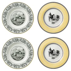 빌레로이앤보흐 플랫 디너접시2p + 디너플레이트2p, 혼합색상(디너접시), 체이스(디너플레이트), 1세트