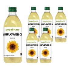 Pepebruno 葵花籽油, 6個, 1L