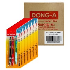 동아 겔스트림 브리스타 볼펜 흑 2p + 적 세트 0.5mm, 검정, 빨강, 에메랄드, 12세트