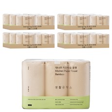 Saengong 生活工作所 竹漿廚房紙巾 捲筒式, 1捲, 24捲