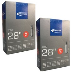 SCHWALBE 700c用 自行車內胎 SV15氣嘴, 2個