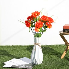 JoArt 玫瑰12枝人造花束, 橘色, 1個