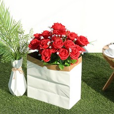 조화 장미 12송이 꽃다발, 레드, 1개