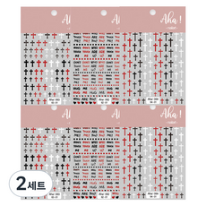 Funny Nail Unique 美甲貼 6入組, 2個, 混合色