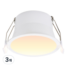 LISHIN Vitson 簡約LED筒燈 開孔75 凹陷防眩光燈 8W 感應燈 + 丁腈手套組, 燈泡色, 3個