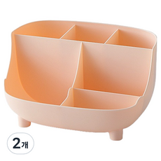 코레시스 다용도 정리 연필꽂이 책상 오거나이저, 핑크, 2개