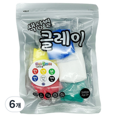 티티 경인 티티 클레이 파우치, 혼합색상, 60g, 6개