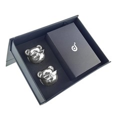 Doa Aroma Bear 車用芳香劑 2入組 鍍鉻銀, 1套, 潔淨棉