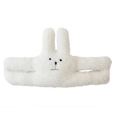 E.dot 羊羔絨防夾手門擋, 小兔款 白色, 1個