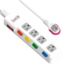 太順 5開4插延長線插座 3孔, 2.7m, TS-354AS, 1條