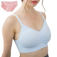 韓國 CECEMOM 哺乳內衣 + V型剪裁棉質彈性低腰內褲 CBR6021