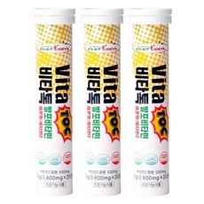 everteen Vita Toc維他命C發泡錠 檸檬口味, 20錠, 3瓶
