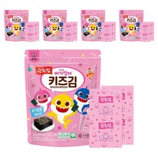 Kwang Cheon Kim 廣川海苔 鯊魚寶寶海苔 24包入, 36g, 5袋