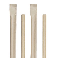 Napkin Korea 21cm紙吸管 單獨包裝 牛皮色, 500個, 1入