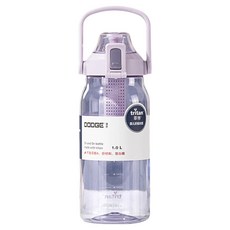 DODGE 道奇 Tritan 運動透明水壺, 紫色, 1L, 1個