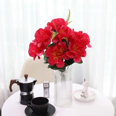 JOART 人造花 睡蓮 9朵花束, 粉紅色