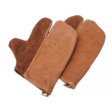 snow peak 雪諾必克 耐熱三指手套 22 x 26cm 230g, 棕色, 1雙