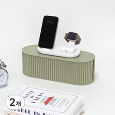 구디푸디 모던 템바보드 멀티탭 정리함, 2개, 그린티