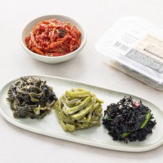 남도애꽃 남도반찬 4종 돌파래자반무침 + 오징어젓갈조밥무침 + 된장시래기지짐 + 궁채나물볶음, 1세트